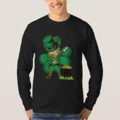 Dabbing Cobalt with clover leaf and pot of gold T-shirt (Voorkant)