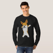 Dabbing Corgi Dog Dab Dance T-shirt (Voorkant volledig)