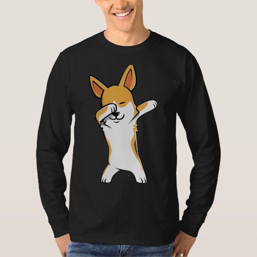 Dabbing Corgi Dog Dab Dance T-shirt (Voorkant)