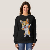 Dabbing Corgi Dog Dab Dance Trui (Voorkant volledig)