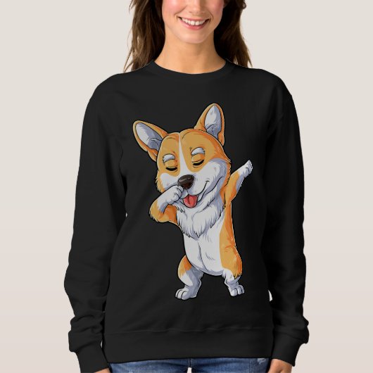 Dabbing Corgi Dog Dab Dance Trui (Voorkant)