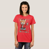 Dabbing corgi dog T-Shirt Kerstmis Dance (Voorkant volledig)