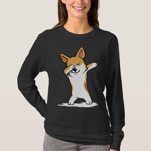 Dabbing Corgi Funny T-shirt (Voorkant)