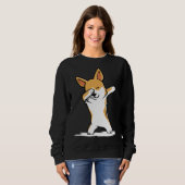 Dabbing Corgi Funny Trui (Voorkant volledig)