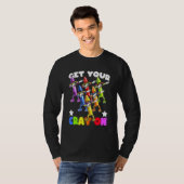 Dabbing Crayon Squad Back To School Kids Teachers T-shirt (Voorkant volledig)
