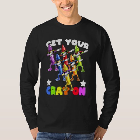 Dabbing Crayon Squad Back To School Kids Teachers T-shirt (Voorkant)