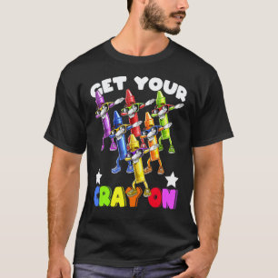 Dabbing Crayon Squad Terug naar school Kinderen Le T-shirt