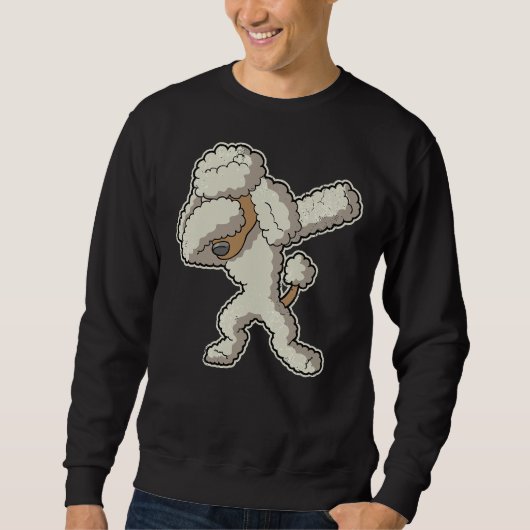 Dabbing Cream Poodle Dog Trui (Voorkant)