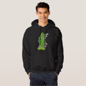 Dabbing Cucumber Pickle Dancing Wearing Sunglasses Hoodie (Voorkant volledig)