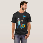 Dabbing Custodian Cleaning Janitor Caretaker T-shirt (Voorkant volledig)