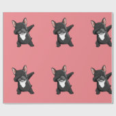 Dabbing Cute French Bulldog Cadeaupapier (Vlak)
