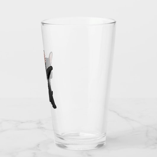 Dabbing Cute French Bulldog Glas (Links)