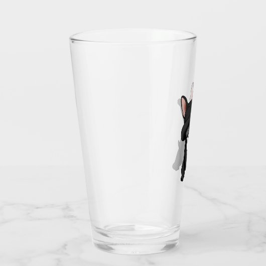 Dabbing Cute French Bulldog Glas (Rechts)
