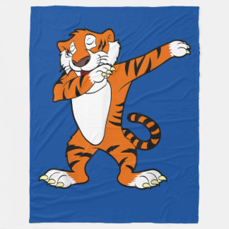 Dabbing Cute Tiger Animal Party Fleece Deken