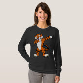Dabbing Cute Tiger Animal Party T-shirt (Voorkant volledig)