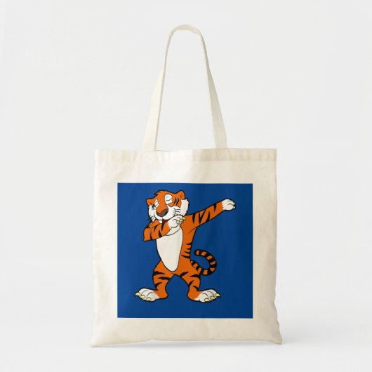 Dabbing Cute Tiger Animal Party Tote Bag (Voorkant)