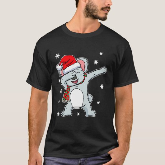 Dabbing Dab Australian Koala Beer kerstkerstkerstm T-shirt (Voorkant)