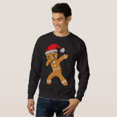 Dabbing Dab Gingerbread Man Kerstmis Trui (Voorkant volledig)