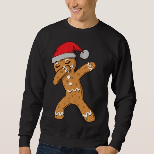 Dabbing Dab Gingerbread Man Kerstmis Trui (Voorkant)