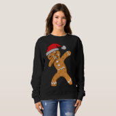 Dabbing Dab Gingerbread Man Kerstmis Trui (Voorkant volledig)