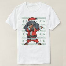Dabbing dachshund dog T-Shirt Kerstmis Dance