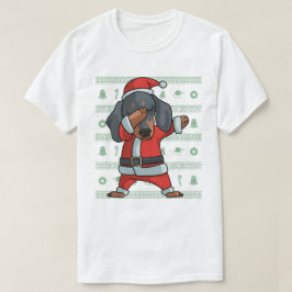 Dabbing dachshund dog T-Shirt Kerstmis Dance