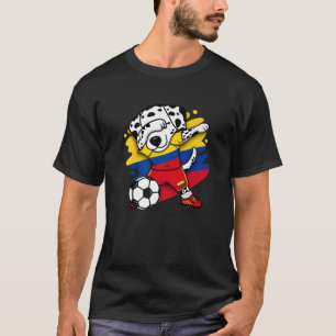 Dabbing Dalmatian Colombia Soccer Fans Jersey Foot T-shirt