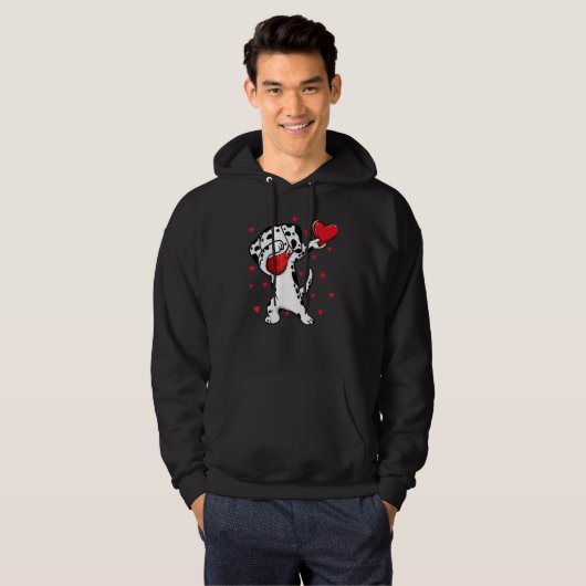 Dabbing Dalmatian & Face Mask Dab Dance Funny Vale Hoodie (Voorkant volledig)
