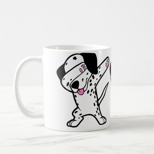 Dabbing Dalmatian Funny Dalmation Dog Dab Dance Koffiemok (Links)