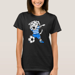 Dabbing Dalmatian Greece Soccer Fans Jersey Grieks T-shirt