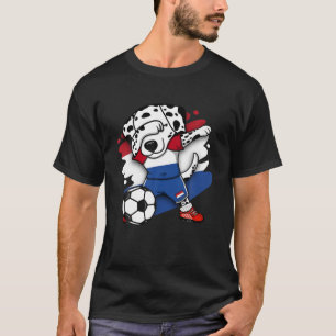 Dabbing Dalmatian Netherlands Soccer Fans Jersey T-shirt