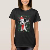 Dabbing Dalmatian Ugly KerstSweater Party Cos. T-shirt (Voorkant)