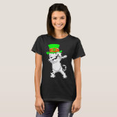 Dabbing Dalmation St Patricks Day Mannen Vrouwen j T-shirt (Voorkant volledig)
