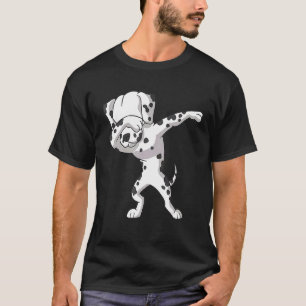 Dabbing Dalmatische hond schar dans T-shirt