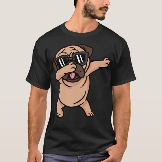 Dabbing Dance Dab Funny Dancer Pug T-shirt (Voorkant)