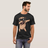 Dabbing Dance Dab Funny Dancer Pug T-shirt (Voorkant volledig)