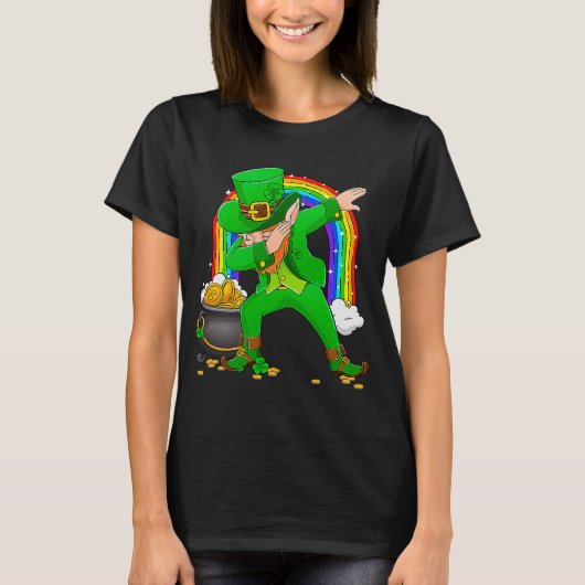 Dabbing Dance Irish Shamrock St Patricks Day 1 T-shirt (Voorkant)