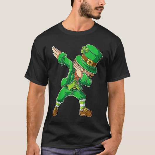 Dabbing Dance Irish Shamrock St Patricks Day T-shirt (Voorkant)
