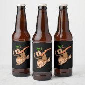 Dabbing Dance Monkey Bier Etiket (Flessen)