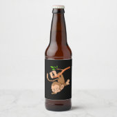 Dabbing Dance Monkey Bier Etiket (Voorkant)