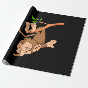 Dabbing Dance Monkey Cadeaupapier