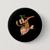 Dabbing Dance Monkey Ronde Button 5,7 Cm (Voorkant)