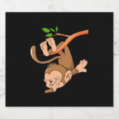 Dabbing Dance Monkey Sparkling Wijnetiket (Enkel label)