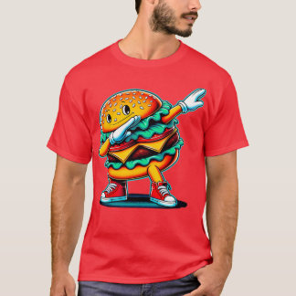 Dabbing Dancing Burger Grappig Hamburger Food Food T-shirt