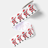 Dabbing Dancing Santa Satijnen Lint (Achterkant)