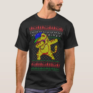 Dabbing Dans kat lelijk kersttrui T-shirt