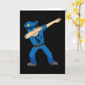Dabbing-danspolitieman Kaart (Gele Bloem)