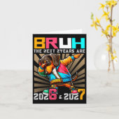 Dabbing Dog 67 Nye 2026 Jongens Kinderen Nieuwjaar Kaart (Gele Bloem)