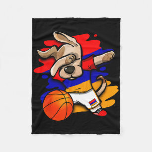 Dabbing Dog Armenië Sketll Fans Jersey Armeense Vl Fleece Deken