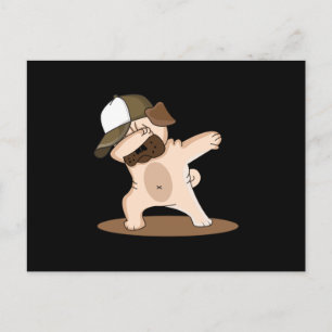Dabbing Dog Dogs Love Funny Cool Kinder Gift Idee Briefkaart